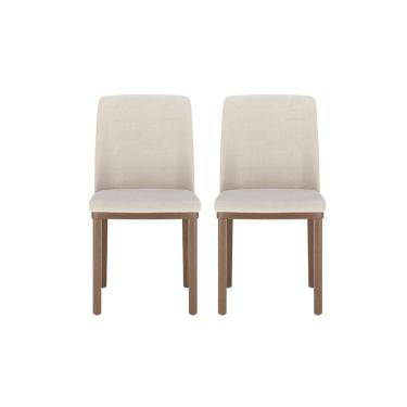 Imagem de Conjunto 2 Cadeiras para Sala de Jantar Kalina - caixa com 2 Unidade - Natural