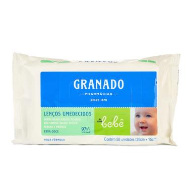 Imagem de Lenços Umedecidos Granado Bebê Erva Doce 50 Unidades