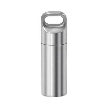 Imagem de Mini Recipiente De Comprimidos De Aço Inoxidável Selado À Prova D'água