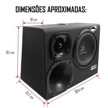 Imagem de Caixa Amplificada Mini Trio Cxmt 300 Corzus 300W Rms