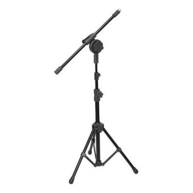 Imagem de Pedestal Suporte Para Microfone Pe4bk Visão Musical 2 Níveis, Preto