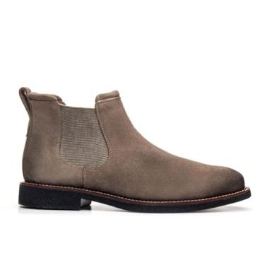 Imagem de Bota Botina Chelsea Masculina Camurça Macio Resistente Cinza (Cinza, BR, Adulto, Numérico, 38)
