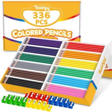 Imagem de Lápis de cor Toidgy 336, pacotes para crianças, 12 cores com apontador