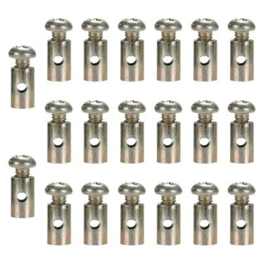 Imagem de menolana 20 peças de grampos de trava de parada de cabos de metal, montagem prática, premium, extremidades de cabo de embreagem, freio e acelerador, para, Style a