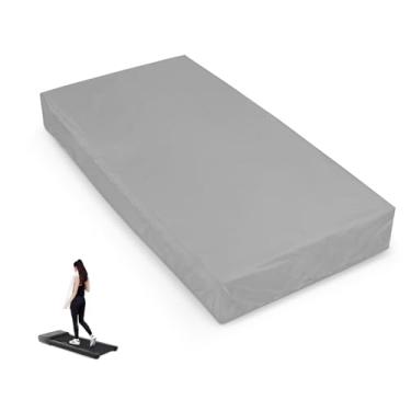 Imagem de Capa de esteira para tapete de caminhada, pano Oxford para esteira embaixo da mesa, capa protetora à prova d'água para esteira, casa, escritório e ao ar livre, cinza