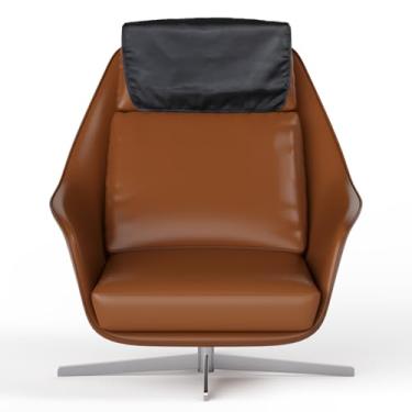 Imagem de ELLENTAE Protetor de encosto de cabeça reclinável, capa de encosto de cabeça para protetor de cadeira falsa, cetim – proteção de cabelo sedoso (preto)