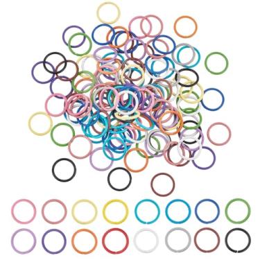 Imagem de PH PandaHall Argolas Coloridas De 10 Mm, 160 Peças, 16 Cores, Anéis Abertos Ferro Calibre 18, Conectores Anel O, Descobertas Joias Faça Você Mesmo Para Chaveiros, Gargantilhas, Brincos, Colares, Fab