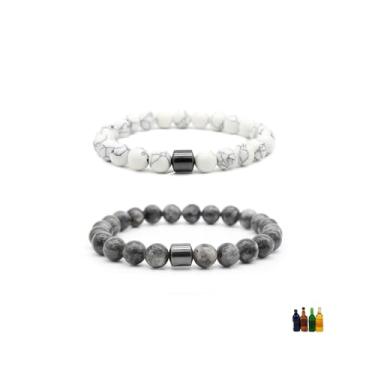 Imagem de Asiamist 2 pulseiras antiálcool para homens e mulheres para parar de beber álcool pulseiras parar de querer álcool aliviam a ansiedade e o estresse, Medium, Pedra, Sem Pedra Preciosa