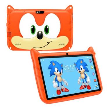 Imagem de Tablet Infantil 7 polegadas 64gb 4gb Ram Crianças laranja