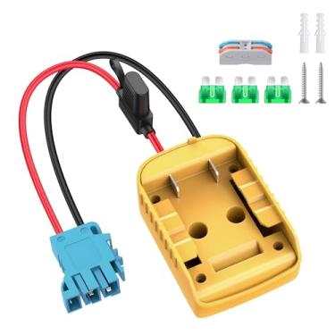 Imagem de KOEZEOI Adaptador De Roda Elétrica Para Bateria Dewalt 20V Com Conector Chicote Fios Compatível Brinquedos Montar Crianças Peg-Perego, Conversor Fusível E Interruptor 12Awg
