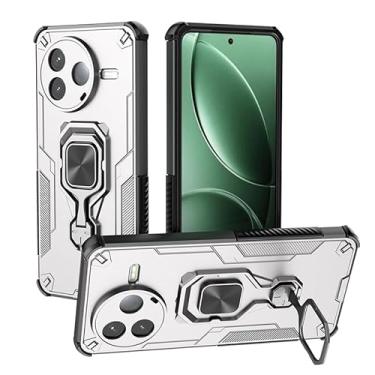 Imagem de Capa compatível com Redmi K80 5G, compatível com Xiaomi Poco F7 Pro 5G suporte giratório integrado, capa de telefone de proteção resistente cinza