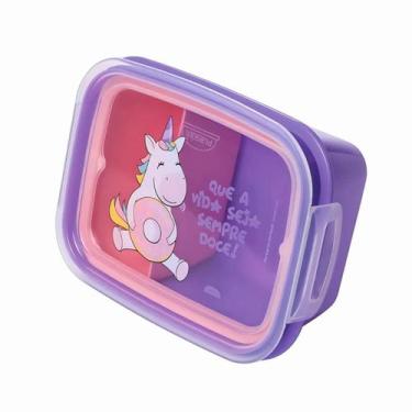Imagem de Marmita Bebê Pote Hermético Infantil Merenda Lanche Escolar 630ml - Pl