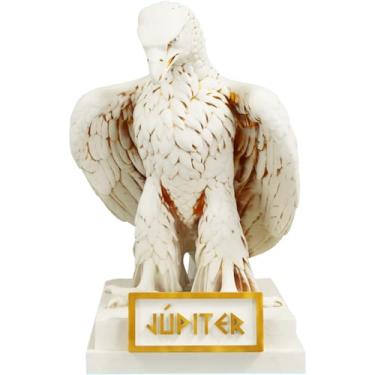 Imagem de Estátua Júpiter Mitologia Grega Estatueta - Zeus em forma de Águia (Cor Mármore Dourado)