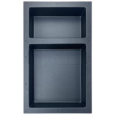 Imagem de Novalinea Nicho retangular para chuveiro pronto para azulejo – Prateleiras duplas irregulares de 71 cm x 43 cm – Feito nos EUA – Nicho de parede embutido
