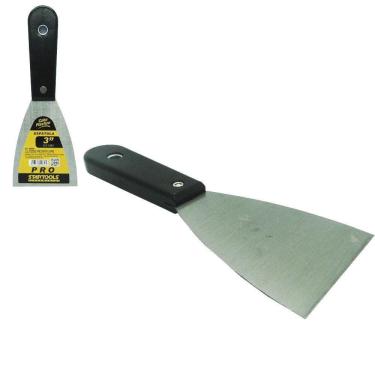Imagem de Espatula De Metal Cabo Plastico Preto Pro 3`` 20Cm