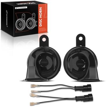 Imagem de A-Premium Buzina de carro elétrico de 2 peças compatível com Jaguar - com 2 conectores de fio, plástico ABS