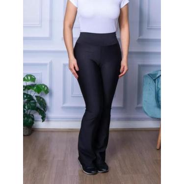 Imagem de Calça Feminina Flare Boca de Sino Suplex - Genérica, G, Preto