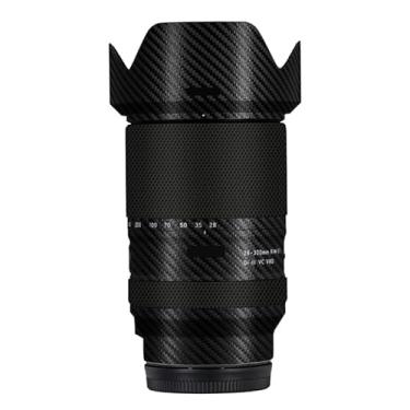 Imagem de Adesivo de lente de câmera antiarranhões para Tamron 28-300mm F4-7.1 adequado para Sony Mount Coat Wrap película protetora película protetora capa 28-300 F4-7.1 (fibra de carbono preta)
