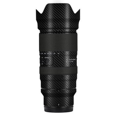 Imagem de Adesivo de lente de câmera antiarranhões para Tamron 50-400 mm F4.5-6.3 adequado para Nikon Mount Coat Wrap película protetora capa 50 400 (fibra de carbono preta)