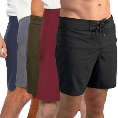 Imagem de KIT 5 Shorts SURF LISO Bermuda Academia Tactel Verão 1082-Masculino