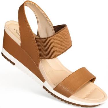 Imagem de Sandália Modare Anabela Ultraconforto Ortopédica Original 7123, Carame