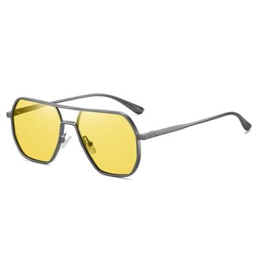 Imagem de Óculos de sol de alumínio e magnésio para homens, óculos de sol polarizados, fotocrômicos, visão noturna, pesca, direção, cinza, visão noturna, HFA, 001