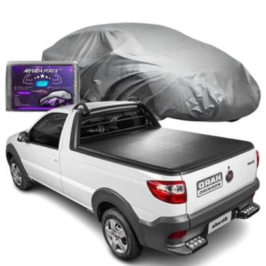 Imagem de Capa de Carro Fiat Strada Impermeável Com Forro Central e Elástico - A