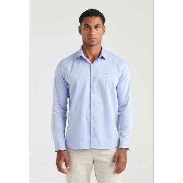 Imagem de Camisa Docthos Relaxed Fit Manga Longa Maquineta, 012 azul, G3