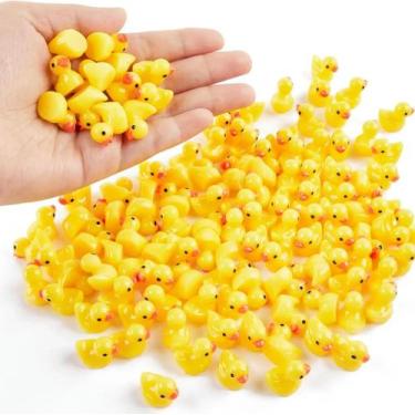 Imagem de Mini Patos De Resina 100 200Pc Conjunto Pequenos Patos Figuras Em Mini