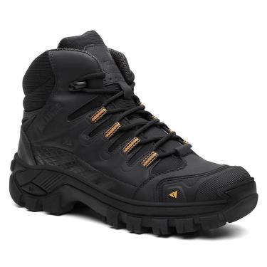 Imagem de Bota Trekking Cano Médio Masculina em Couro Legítimo Conforto Palmilha Anatômica e Aderência-Masculino