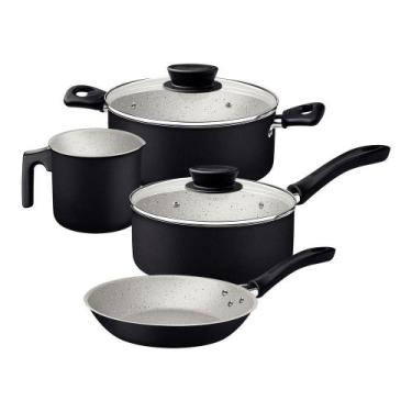 Imagem de Jogo Panelas Tramontina Linz Starflon Max Preto 04 Peças Aluminio Anti