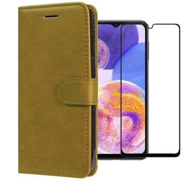 Imagem de Capa Carteira Flip Para Galaxy A23 + Película Protetora  Case Multiuso