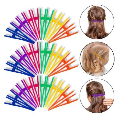 Imagem de Kit 36 Prendedor Cabelo Presilha Bico Colorido Cabeleireira