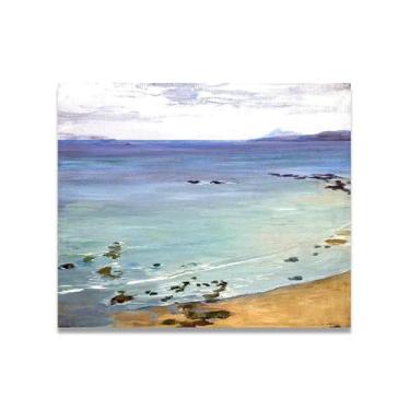 Imagem de Impressão em tela Rain John Lavery Irish Realist Portrait & War Scenes – Arte de parede vintage para casa 30 x 36 cm sem moldura