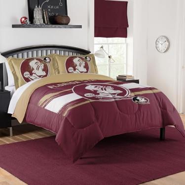 Imagem de Conjunto de edredom Florida State Seminoles – roupa de cama Seminoles para dormitórios, quartos de hóspedes, trailers, portas traseiras e FSU decoração de dia de jogo, casal/queen