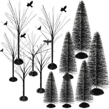 Imagem de Árvores de mesa de Natal Sumind Winter Snow Model (12 unidades)