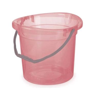 Imagem de Balde Plástico Graduado Com Alças 11 Litros - Plasvale Rosa