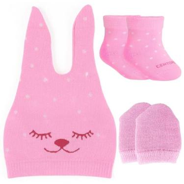 Imagem de Conjunto 3 Em 1 Touca Sapatinho E Luva Para Bebês - Centopé