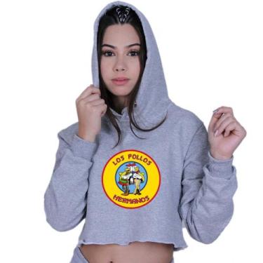 Imagem de Cropped Moletom Feminino Los Pollos Hermanos Breaking Bad - LAFRE, Cin