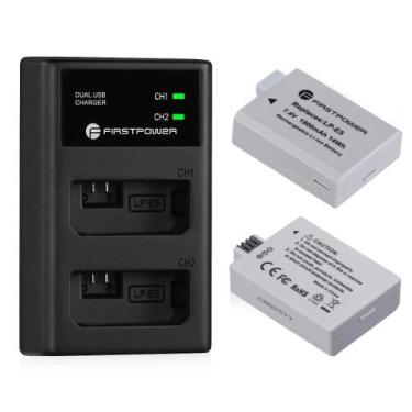 Imagem de Bateria FirstPower LP-E5 1900mAh (pacote com 2) com carregador duplo