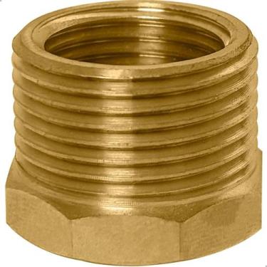 Imagem de Bucha De Redução ¾ x ½ Latão Rosca Macho x Femea Conector Hidraulico B