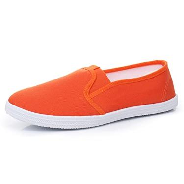 Imagem de VenusCelia Tênis feminino Fortius Canvas Slip-On (tamanho 35, laranja), Laranja, 6