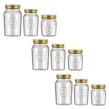 Imagem de Jogo Pote Americano Vintage Retro Nadir Tampa 3 Tamanhos 9Un - NADIR F