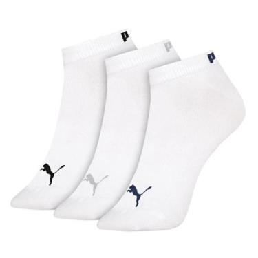 Imagem de Meia Puma Sapatilha Feminina 4725.001 C/3, Branco, Branco, Branco, 34-