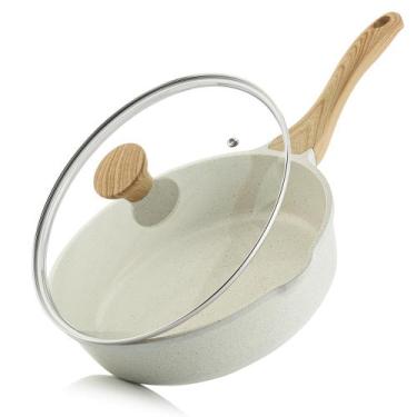 Imagem de Frigideira de cerâmica antiaderente SENSARTE de 3,5 L com tampa de ind