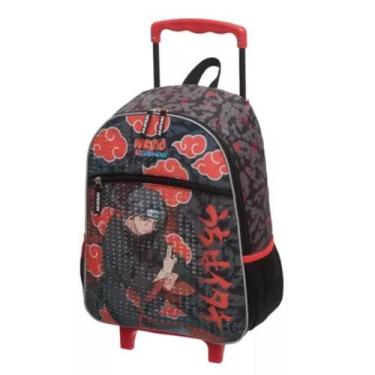Imagem de Mochila de Rodinhas Naruto Shippuden Itachi Preto 48x32x14cm - Pacific