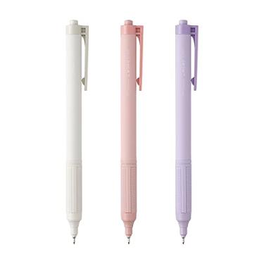 Imagem de Tombow Caneta esferográfica permanente FCF-311X, luz monográfica, 0,38 mm, tinta preta, base de cor esfumaçada, pacote com 3 sortidos