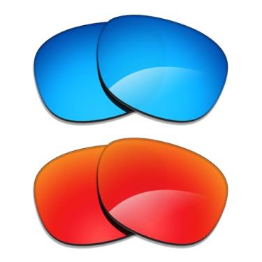 Imagem de Alphax 2 pares de lentes polarizadas de substituição para óculos de sol Ray-Ban Meta Headliner RW4009 50 mm - azul + vermelho