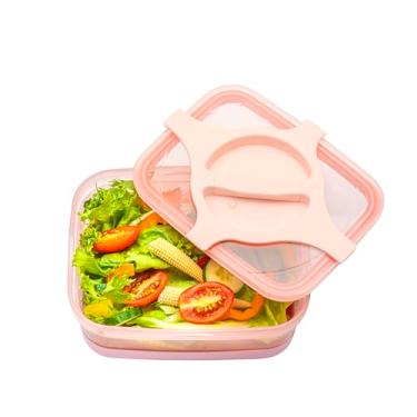 Imagem de Prestoor Bento Box 723 g 3 xícaras à prova de vazamento para salada e preparação de refeições, tampa giratória, reutilizável, sem BPA, portátil e segura para micro-ondas e lava-louças, para trabalho