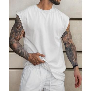 Imagem de Camiseta Regata Oversized Masculina Streetwear Sport Cavada - NoBrand,